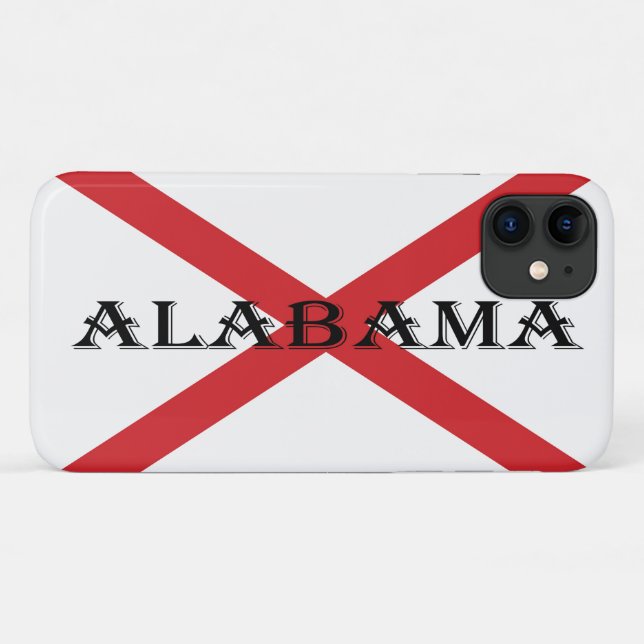 Alabama und Flaggen Case-Mate iPhone Hülle (Rückseite (Horizontal))