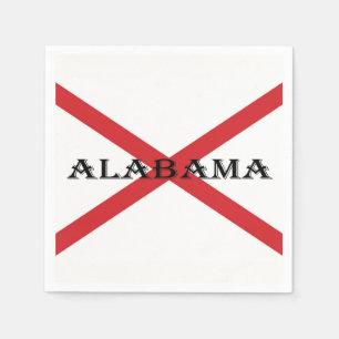 Alabama und Flaggen Serviette