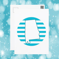 Alabama US Staat Kontur Blue Retro Circle