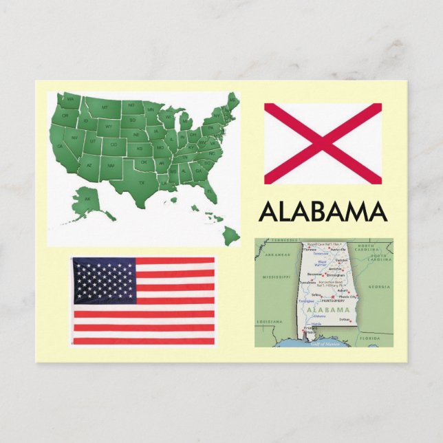 Alabama, USA Postkarte (Vorderseite)