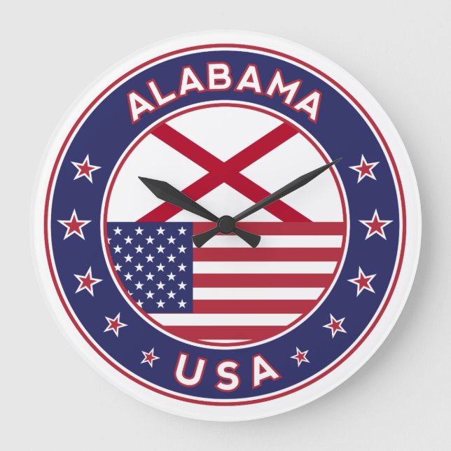 Alabama, USA Staaten, Alabama Große Wanduhr (Vorderseite)