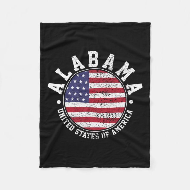 Alabama Vintag Fleecedecke (Vorderseite)