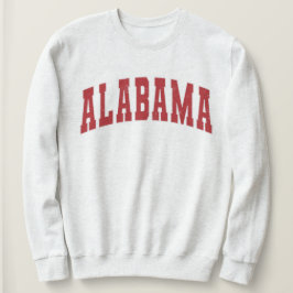 Alabama Vintag Uni Style Red Text Sweatshirt