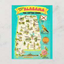 Alabama Vintage Postkarte