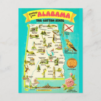 Alabama Vintage Postkarte