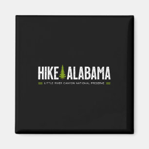 Alabama Wandern Little River Canyon Baum Retro Gra Magnet