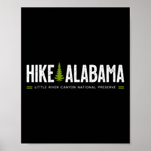 Alabama Wanderung Little River Canyon Baum Retro G Poster