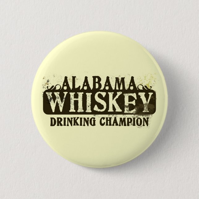 Alabama-Whisky-trinkender Meister Button (Vorderseite)