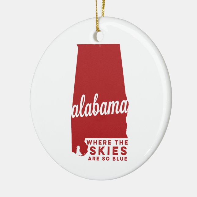 Alabama |, wo die Himmel sind, also Hochrot des Keramik Ornament (Links)