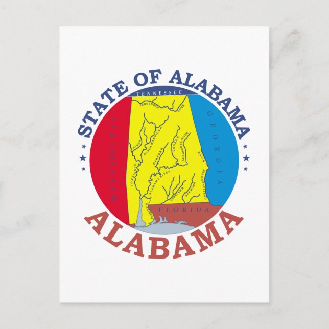 Alabama-Zeichen Postkarte (Vorderseite)