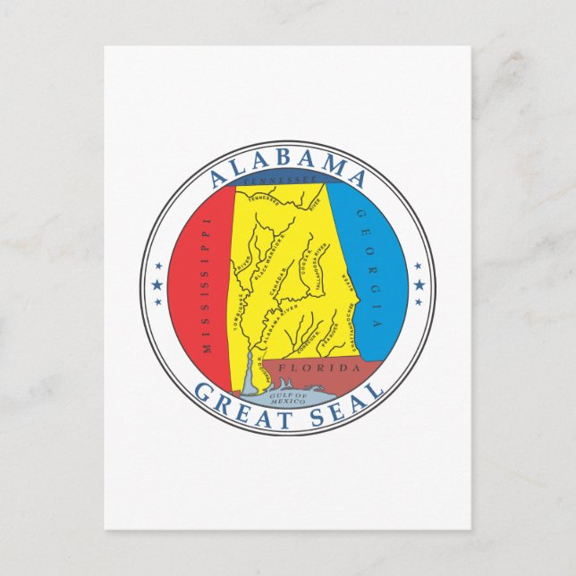 Alabama-Zeichen Postkarte (Vorderseite)
