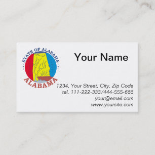 Alabama-Zeichen Visitenkarte