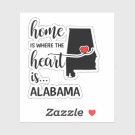 Alabama Zuhause ist das Herz Aufkleber