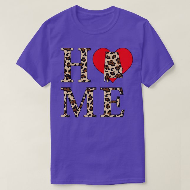 Alabama Zuhause Leopard Print TShirt (Design vorne)