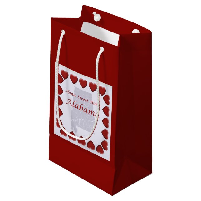 Alabama Zuhause Sweet Zuhause Kleine Geschenktüte (Vorderseite Schrägansicht)