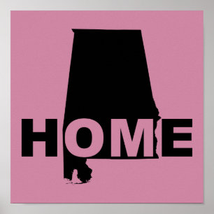 Alabama Zuhause weg vom Staat-Poster-Zeichen Poster