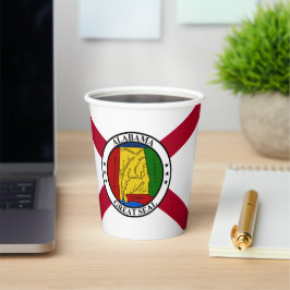 Alabamian Flag & Seal, Flag of Alabama Pappbecher