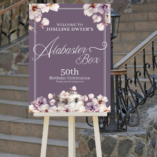 Alabaster Box Birthday Welcome Sign Poster