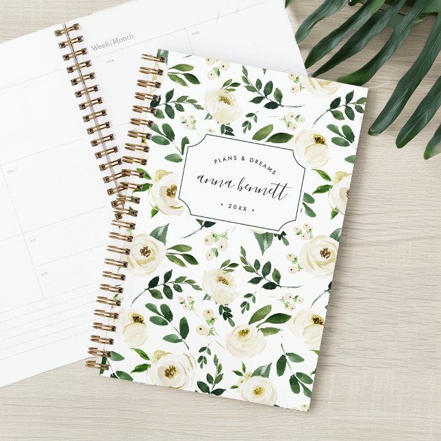 Alabaster Floral Personalisiert Planer (Von Creator hochgeladen)