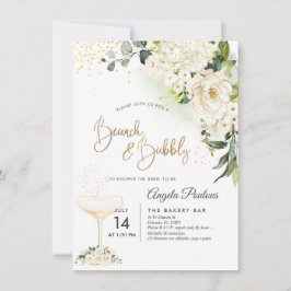 Alabaster-Rose für Aquarellfarben Brunch Bubbly Einladung
