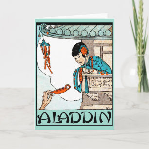 Aladdin Chinese Vintag Magic Lantern Karte
