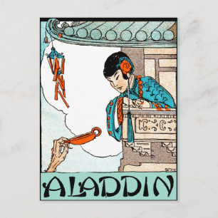 Aladdin chinesische Vintage Laterna Magica  Postkarte