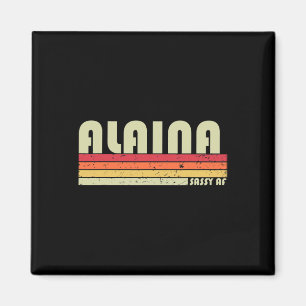Alaina Geschenkname Personalisiert Retro Vintag 80 Magnet