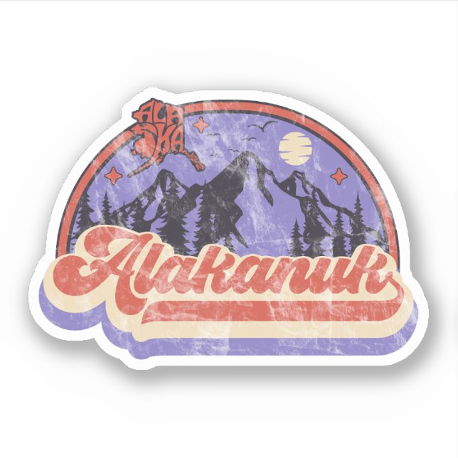 Alakanuk, Alaska Aufkleber (Vorderseite)