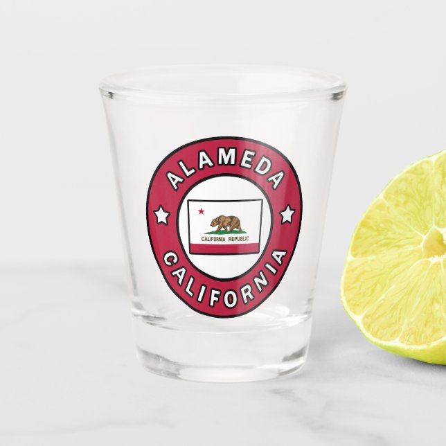 Alameda California Schnapsglas (Vorderseite)