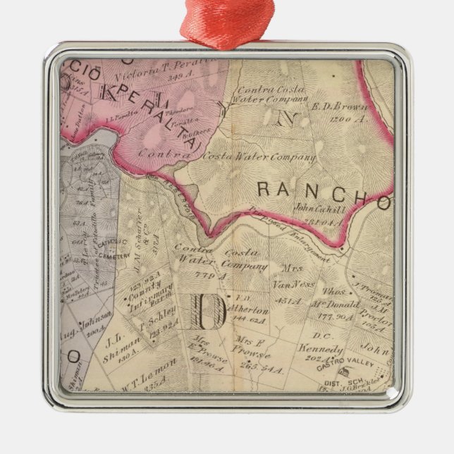 Alameda Co 3 Silbernes Ornament (Vorne)