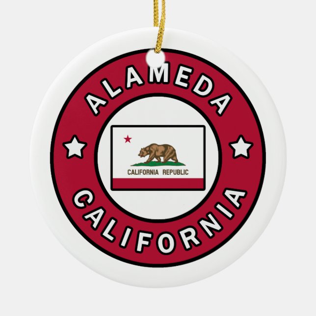 Alameda Kalifornien Keramik Ornament (Vorne)
