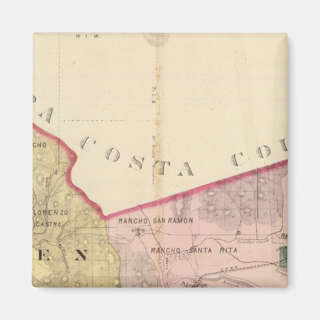 Alameda Landkreis Map Magnet (Vorne)