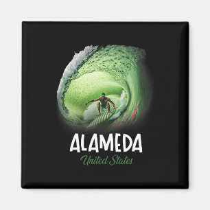 Alameda Vereinigte Staaten Surfen Surfboard Magnet