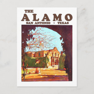 Alamo, Festung, San Antonio, Texas, Vintage Postkarte
