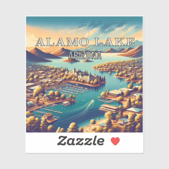 Alamo Lake Arizona 3 Zoll Vinyl Sticker (Blatt)