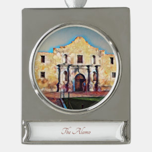 Alamo Reisen Kunst, Dichtung und Musik Banner-Ornament Silber