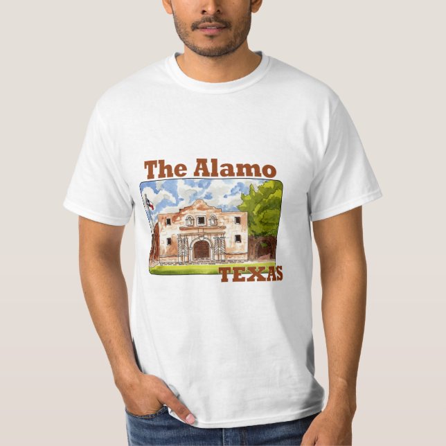 Alamo, San Antonio Texas T-Shirt (Vorderseite)