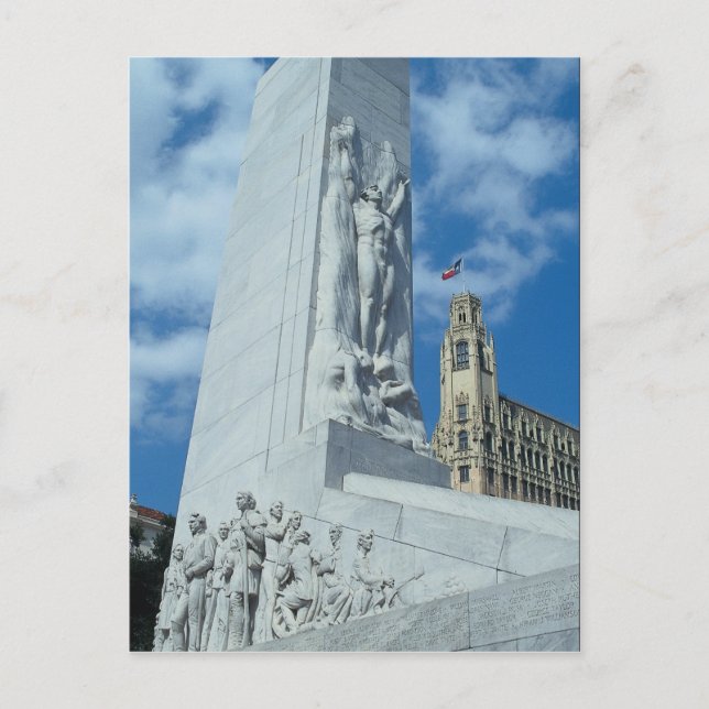 Alamo Square cenotaph, San Antonio, Texas, USA Postkarte (Vorderseite)
