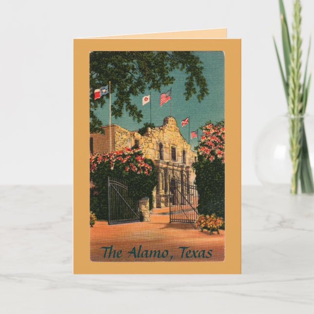 Alamo Vintag Texas Grußkarte Karte (Vorderseite)