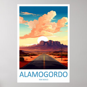 Alamogordo New Mexico Nationales Poster Ski Reise