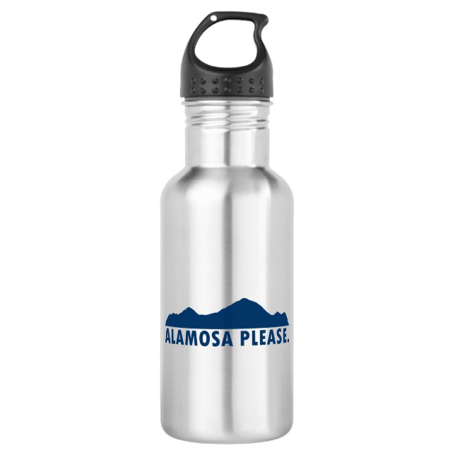 Alamosa Colorado Bitte Edelstahlflasche (Vorderseite)
