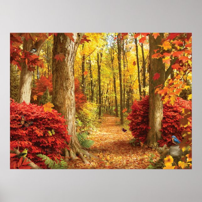 Alan Giana "Autumn Woods" Poster (Vorne)