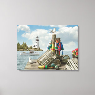 Alan Giana "Dockside" Canvas Print Leinwanddruck
