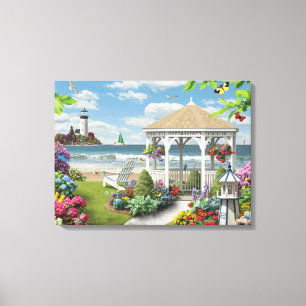 Alan Giana "Gazebo durch das Meer" Leinwand-Druck Leinwanddruck