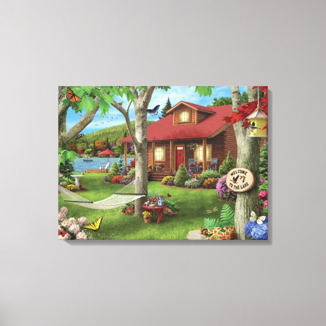 Alan Giana "Willkommen am See" Canvas Print Leinwanddruck (Vorderseite)