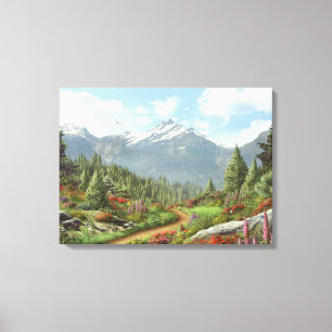 Alan Giana "zum Berg" Leinwand-Druck Leinwanddruck