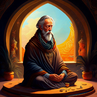 Alan regarde méditer Imprimer, Poster de valeur Pa