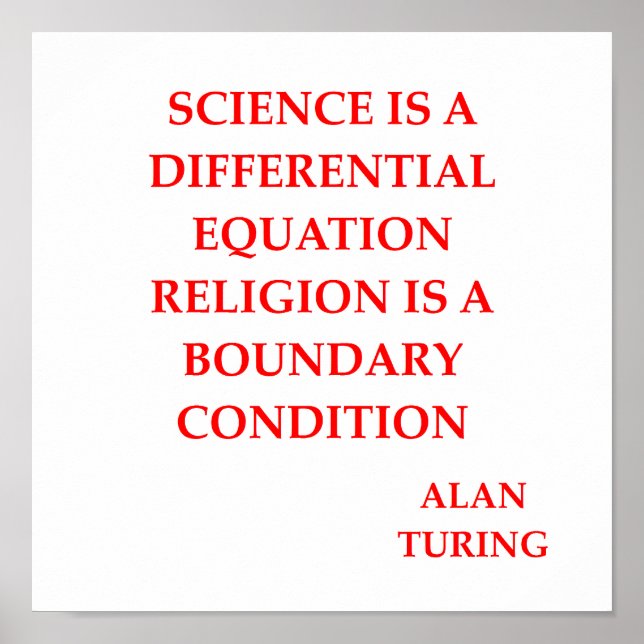 alan TURING-Zitat Poster (Vorne)
