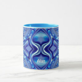 ALAN ~ Zany 3D Fractal ~ Tasses Nuances de Bleu