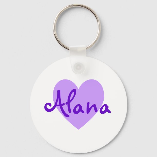 Alana in Lila Schlüsselanhänger (Vorderseite)